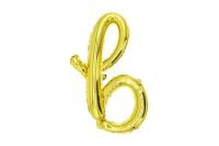20" Gold Script Letter B Balloon