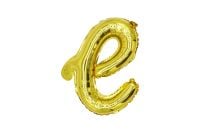 12" Gold Script Letter E Balloon