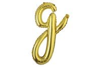 20" Gold Script Letter G Balloon