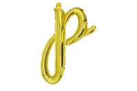 20" Gold Script Letter P Balloon
