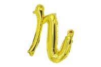12" Gold Script Letter R Balloon