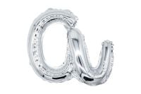 12" Silver Script Letter A Balloon