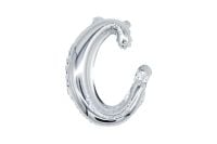 12" Silver Script Letter C Balloon