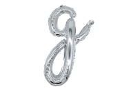 20" Silver Script Letter G Balloon