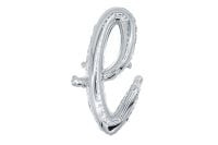 20" Silver Script Letter L Balloon
