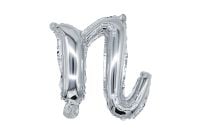 12" Silver Script Letter N Balloon