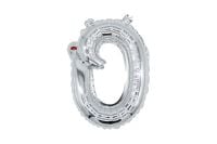 12" Silver Script Letter O Balloon