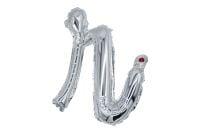 12" Silver Script Letter R Balloon