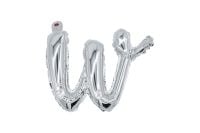 12" Silver Script Letter W Balloon