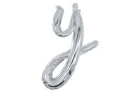 20" Silver Script Letter Y Balloon
