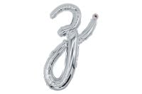 20" Silver Script Letter Z Balloon