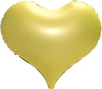 22" Matte Yellow Heart Balloons
