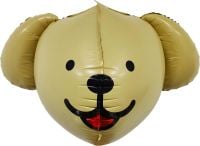 20" 3D Dog Head Brown Balloon