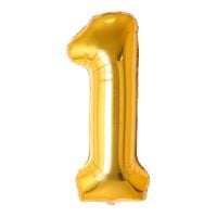 34" Gold Number 1 Airise Balloon