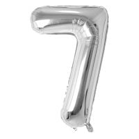 34" Silver Number 7 Airise Balloon