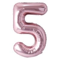 34" Rose Gold Number 5 Airise Balloon