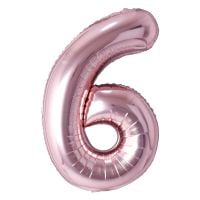 34" Rose Gold Number 6 Airise Balloon