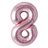 34" Rose Gold Number 8 Airise Balloon