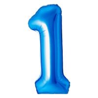 34" Blue Number 1 Airise Balloon