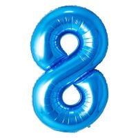 34" Blue Number 8 Airise Balloon
