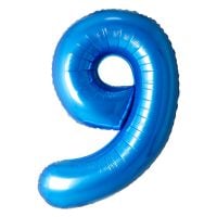 34" Blue Number 9 Airise Balloon