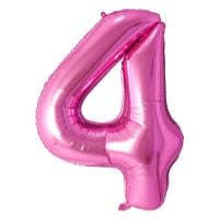 34" Pink Number 4 Airise Balloon