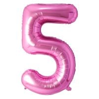 34" Pink Number 5 Airise Balloon
