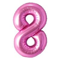 34" Pink Number 8 Airise Balloon