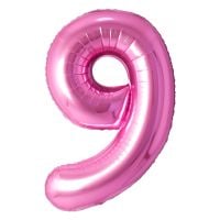 34" Pink Number 9 Airise Balloon
