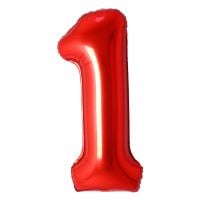 34" Red Number 1 Airise Balloon