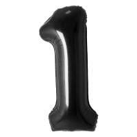 34" Black Number 1 Airise Balloon