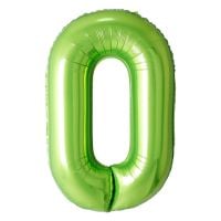 34" Green Number 0 Balloon