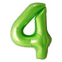 34" Green Number 4 Balloon