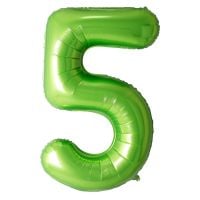 34" Green Number 5 Balloon