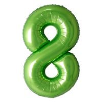 34" Green Number 8 Balloon