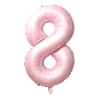 34" Baby Pink Number 8 Balloon