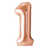 34" Champagne Gold Number 1 Airise Balloon