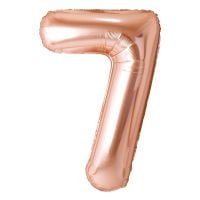 34" Champagne Gold Number 7 Airise Balloon