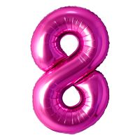 34" Rose Number 8 Airise Balloon