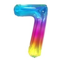 34" Gradiant Rainbow Number 7 (Air Only) Balloon