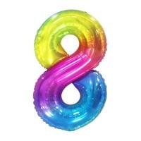 34" Gradiant Rainbow Number 8 (Air Only) Balloon