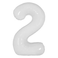 34" Milky White Number 2 (Air Only) Balloon