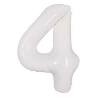 34" Milky White Number 4 (Air Only) Balloon
