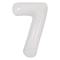 34" Milky White Number 7 (Air Only) Balloon