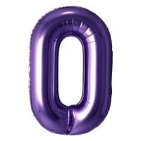 34" Purple Number 0 Balloon