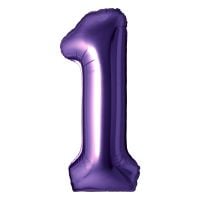 34" Purple Number 1 Balloon