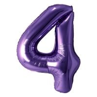 34" Purple Number 4 Balloon