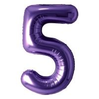 34" Purple Number 5 Balloon