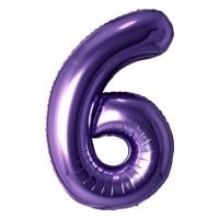 34" Purple Number 6 Balloon