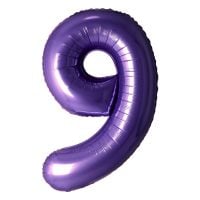 34" Purple Number 9 Balloon